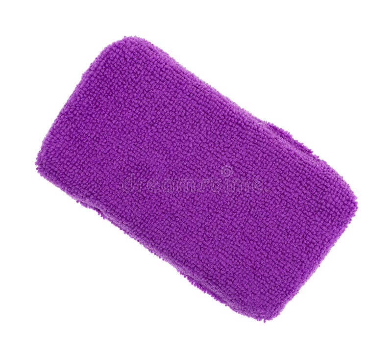 Purple Microfiber Sponge on White Background Stock Image Image of