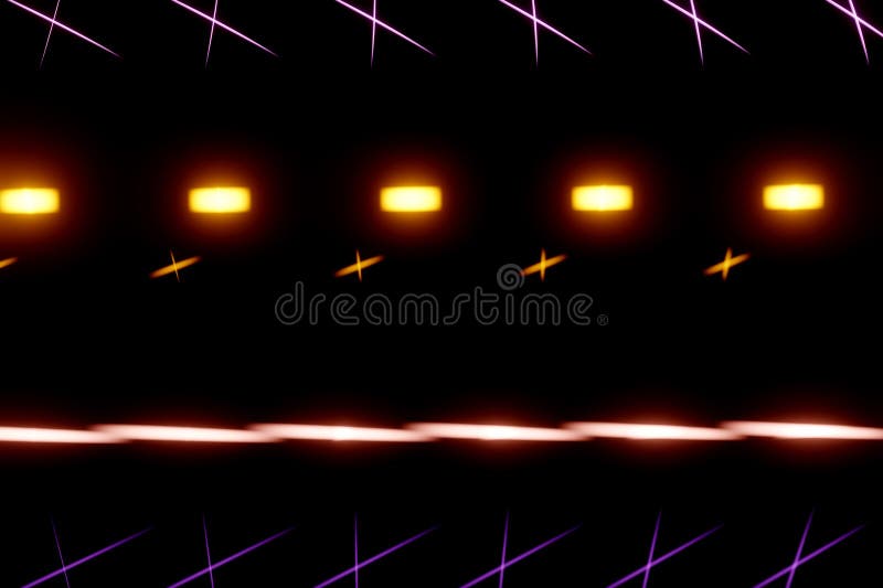 Purple Orange Light Streaks, Bright Neon Rays, Transfer Data Network