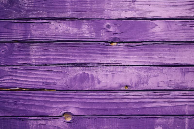 Purple Paint Plank Wall Fence. Generate Ai Stock Illustration