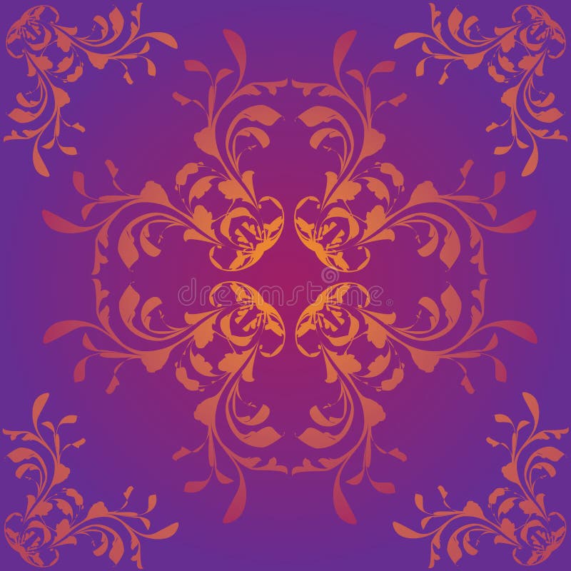 Purple pattern background stock vector. Illustration of damask - 27986786