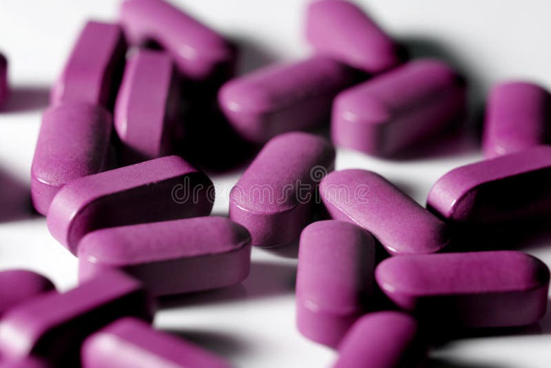 Purple pills stock image. Image of illness, antibiotic 2126877