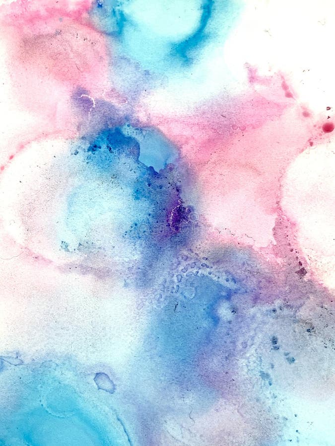 Purple Pink and Blue Alcohol Ink Watercolour Background in Bled ...