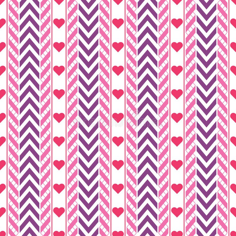 Purple and pink vector chevron and ribbon pattern vector illustration