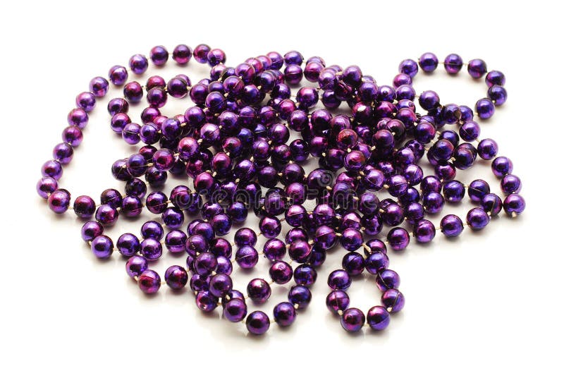 Purple plastic beads