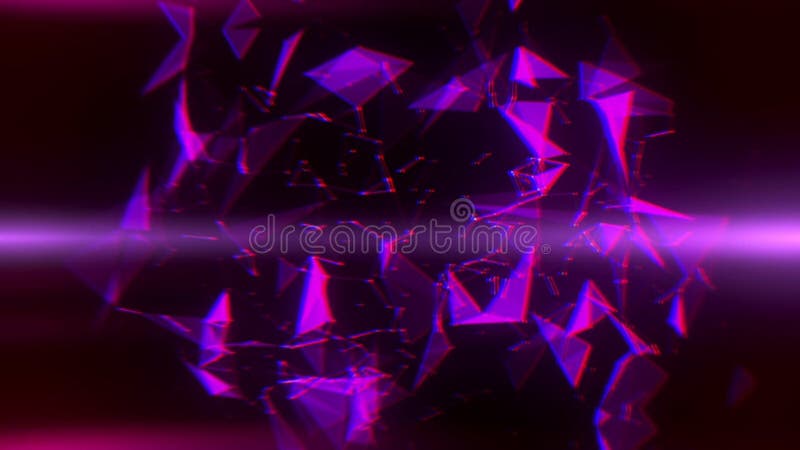 Purple Plexus Abstract Lines & Triangles Intro Logo Background royalty free illustration