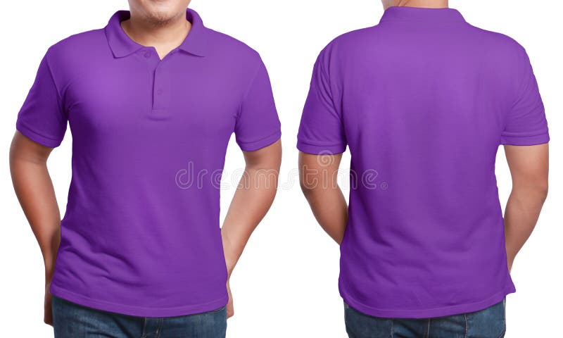 Download Purple Polo Shirt Mock up stock image. Image of ...