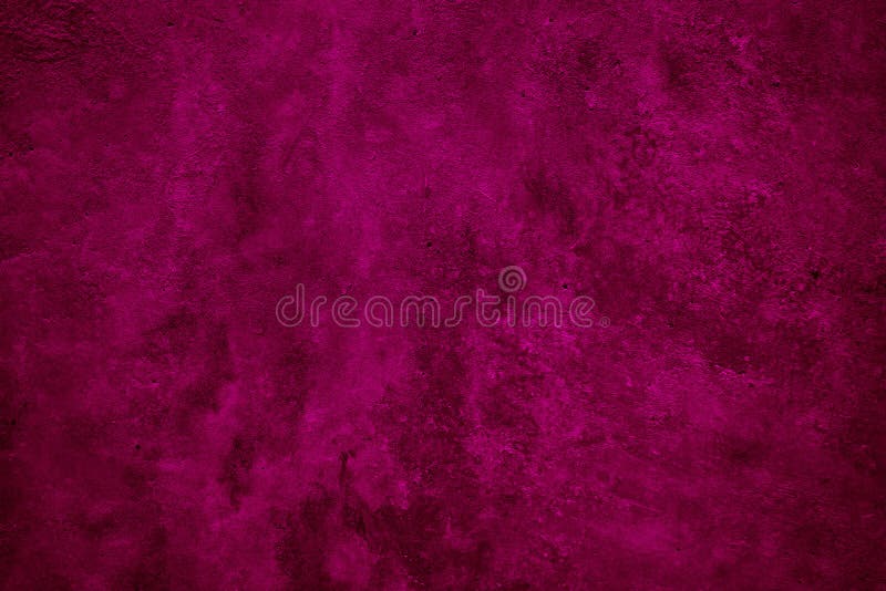 Purple red vintage background. Painted wall background with space for design. Toned dark magenta rough surface.