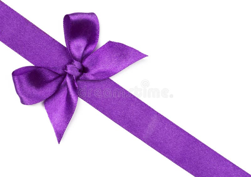 Purple ribbon with bow stock image. Image of glossy, christmas 74150897