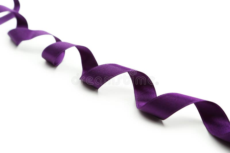 Purple ribbon stock photo. Image of closeup, isolated 125451712