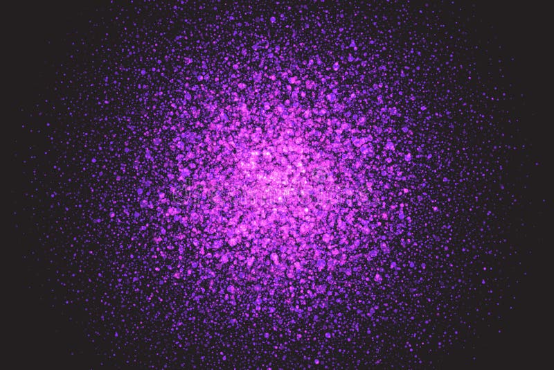 Purple Shimmer Glowing Round Particles Vector Background Stock Vector