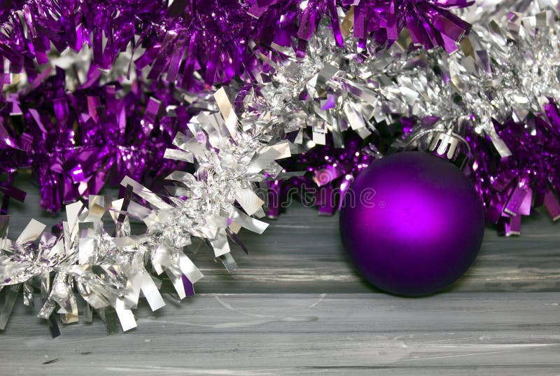 Silver and purple Christmas decorations. Stock Photo by ©MKucova 26459359