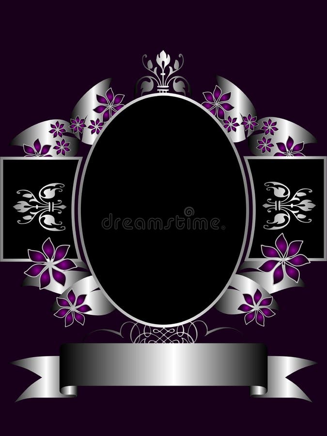 silver purple background