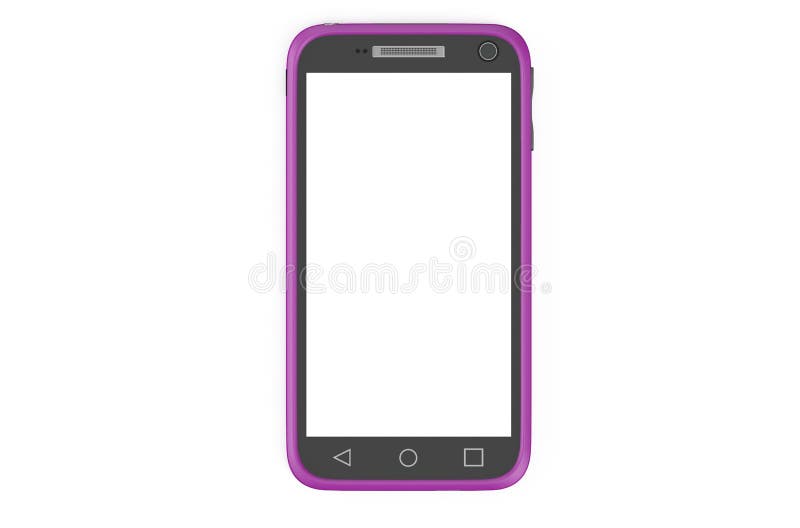 Purple Smartphone With White Screen Stock Illustration Image 52046972