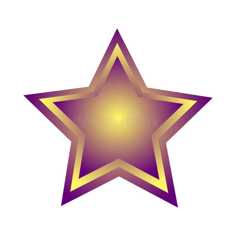 Purple star with yellow ornament