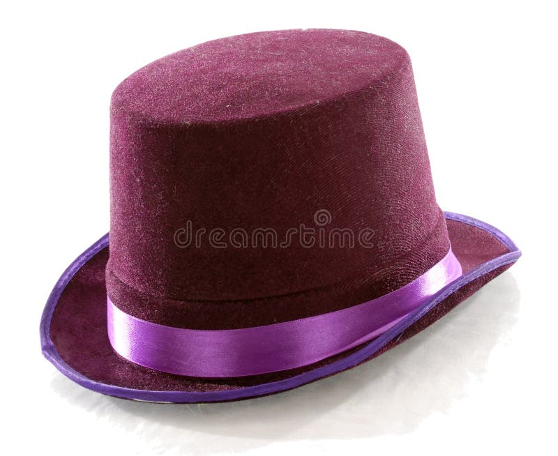 Purple top hat stock photo. Image of style, concept, fashioned 10980080