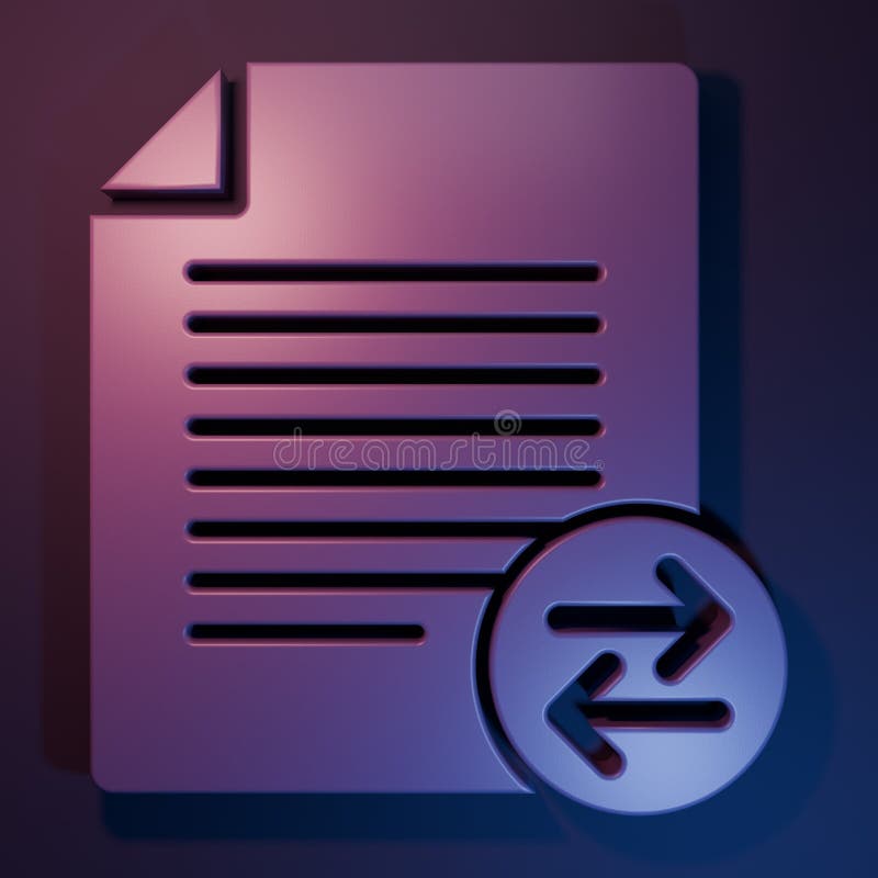 Purple Transfer files icon isolated on purple-blue background. Copy files, data exchange, backup, PC migration, file royalty free illustration