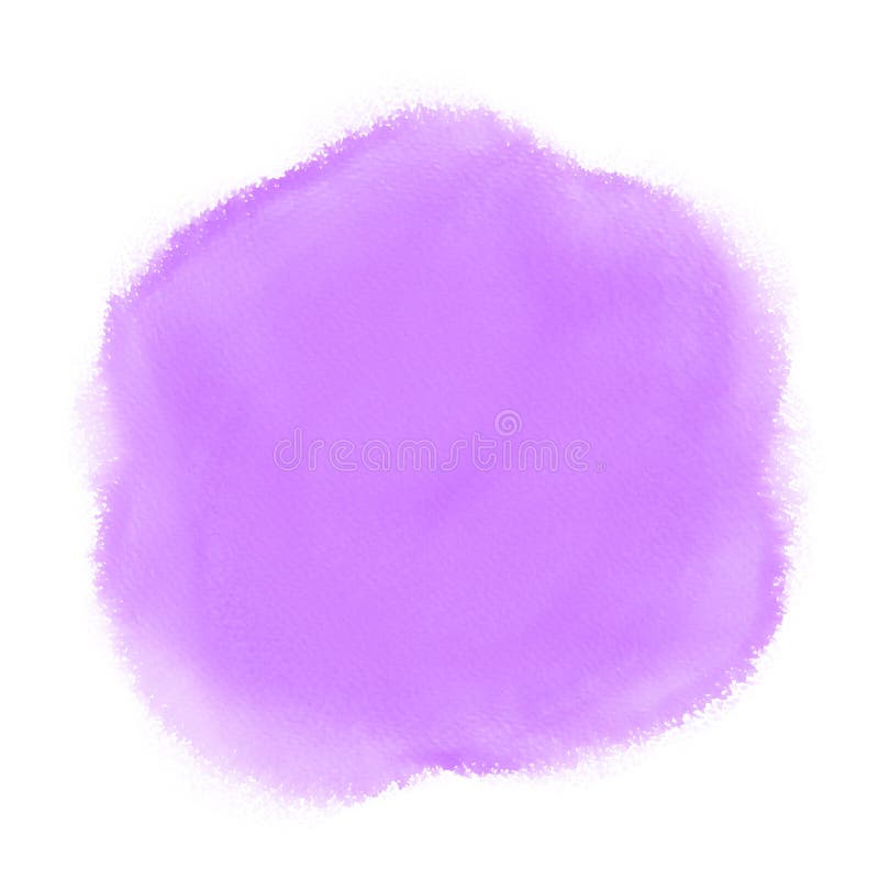 Purple Transparent Paint Spot. Lilac Watercolor , Imitation Watercolor ...