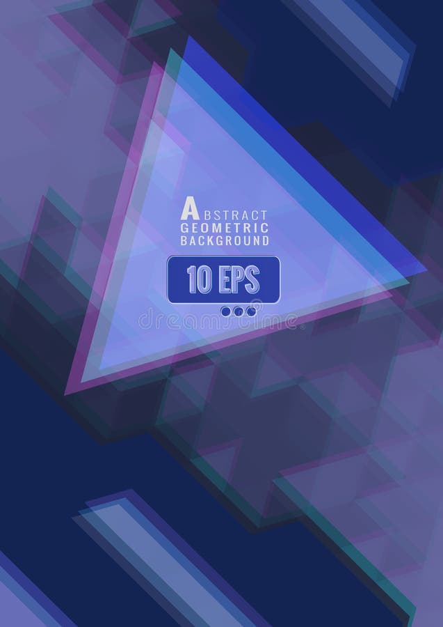 Purple triangular stripe move directional on dark BG vector illustration