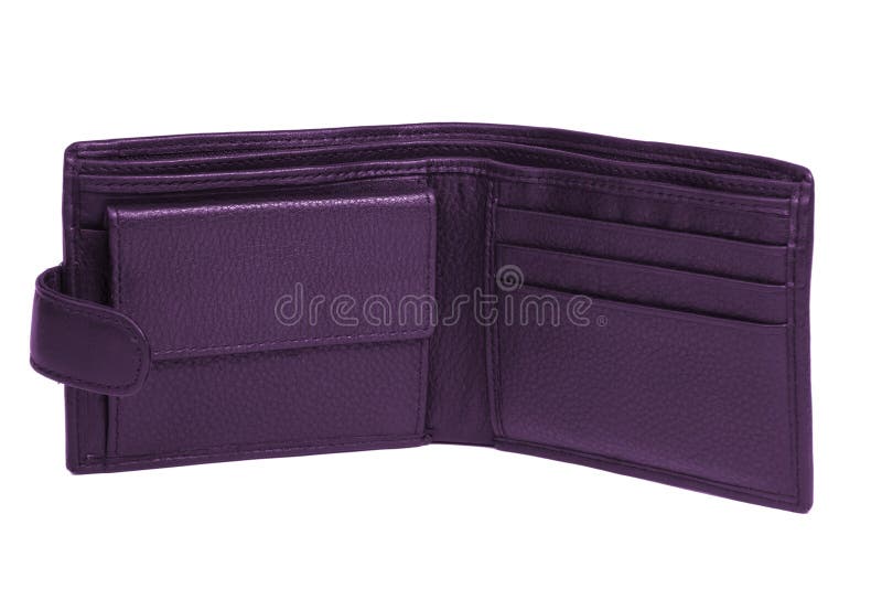 purple violet opened leather wallet classic isolated white background purple violet opened leather wallet classic isolated 241708550