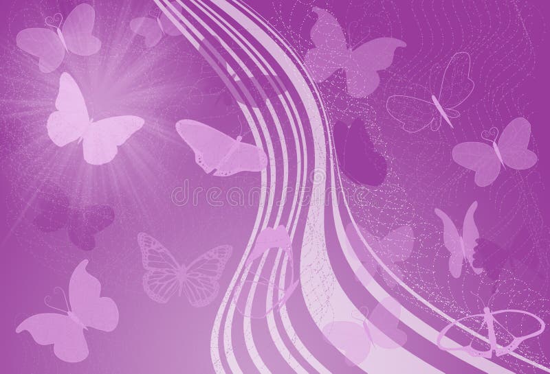 Purple waves and butterfly