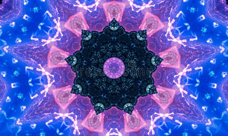 Purple White and Indigo Star Kaleidoscope Wallpaper vector illustration