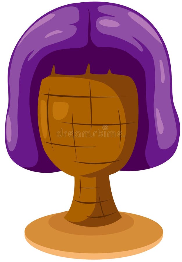 Purple Wig On Mannequin Head Royalty Free Stock Photo 