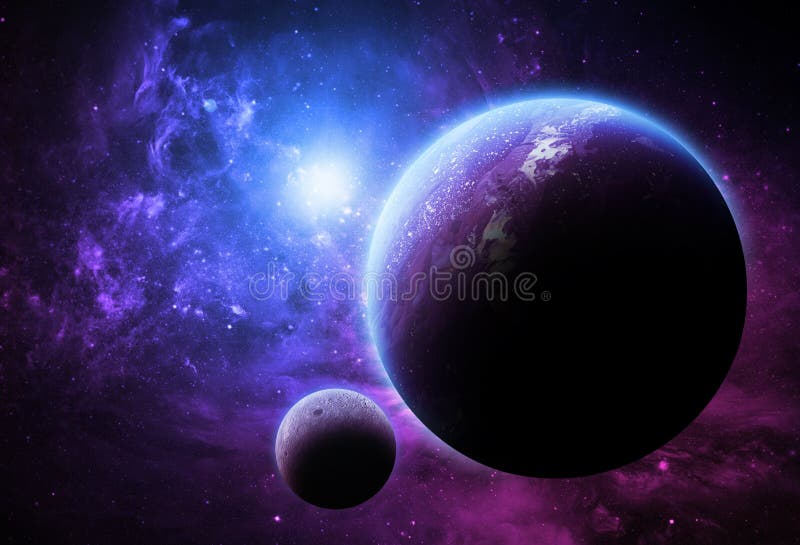 Purple Worlds - Elements of this Image Furnished by NASA stock illustration Purple Worlds - Elements of this Image Furnished by NASA stock illustration