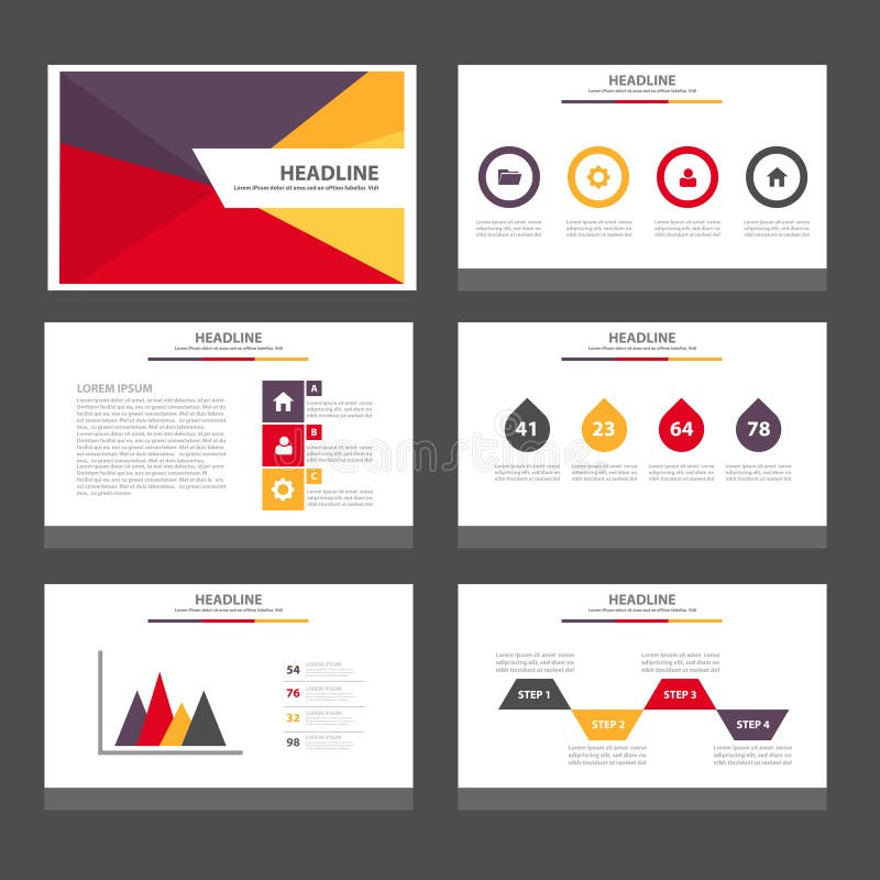 Purple yellow red Infographic elements icon presentation template flat design set for advertising marketing brochure flyer stock illustration Purple yellow red Infographic elements icon presentation template flat design set for advertising marketing brochure flyer stock illustration