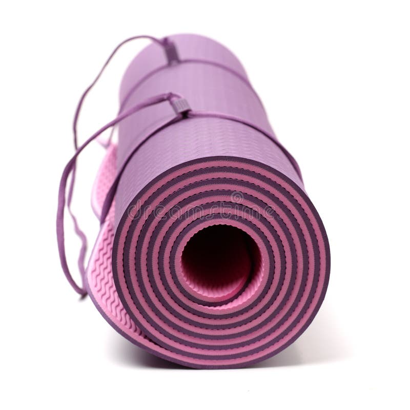 Purple Yoga Mat stock photo. Image of healthy, exercise - 132833338