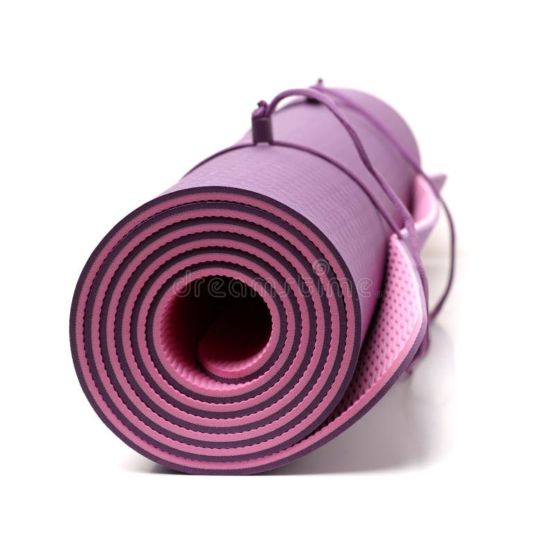 Purple Yoga Mat stock photo. Image of healthy, exercise - 132833338