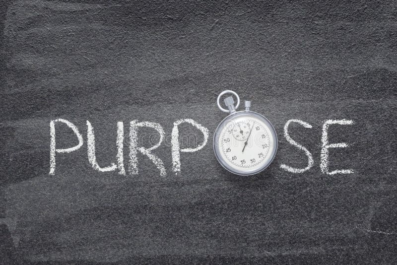 Purpose word watch stock photography