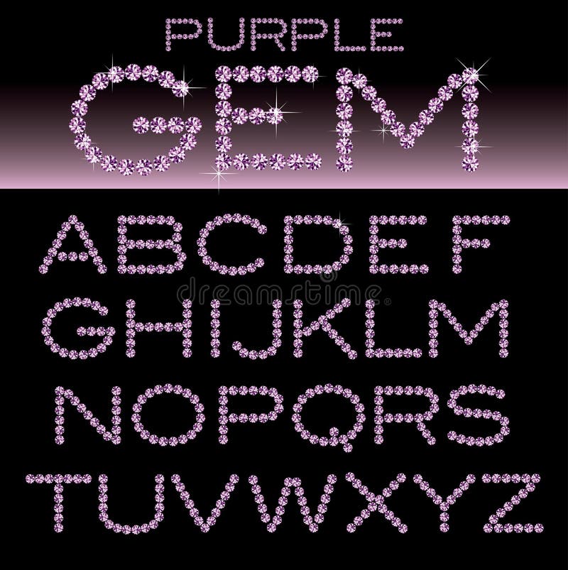 Purpurroter Alphabetedelstein stock abbildung Purpurroter Alphabetedelstein stock abbildung