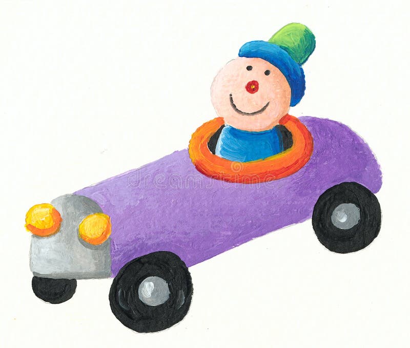 Purpurrotes Spielzeugauto