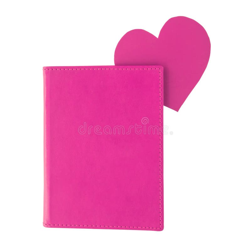 Purpury papierowy kierowy bookmark wśrodku purpury książki odizolowywającej na bielu fotografia stock Purpury papierowy kierowy bookmark wśrodku purpury książki odizolowywającej na bielu fotografia stock