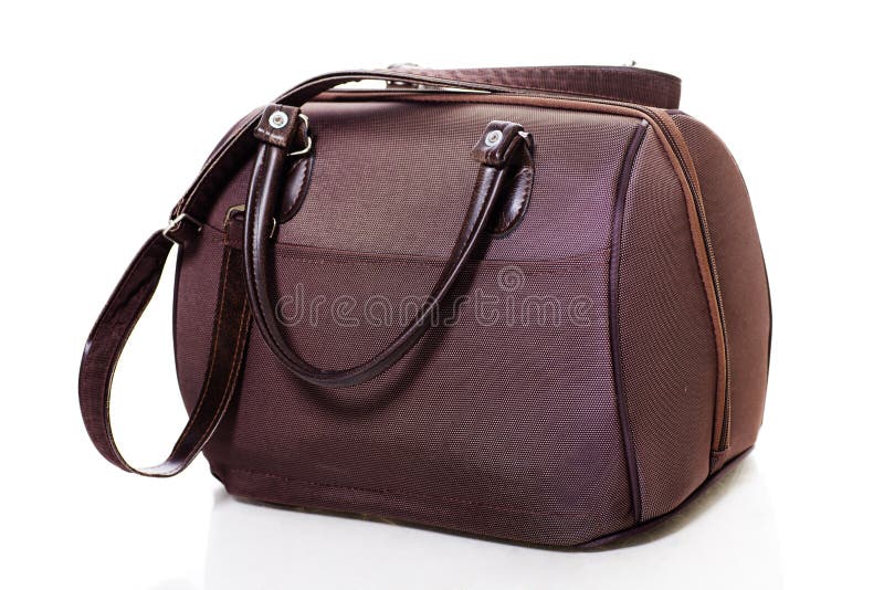 Brown trendy purse for women isolated