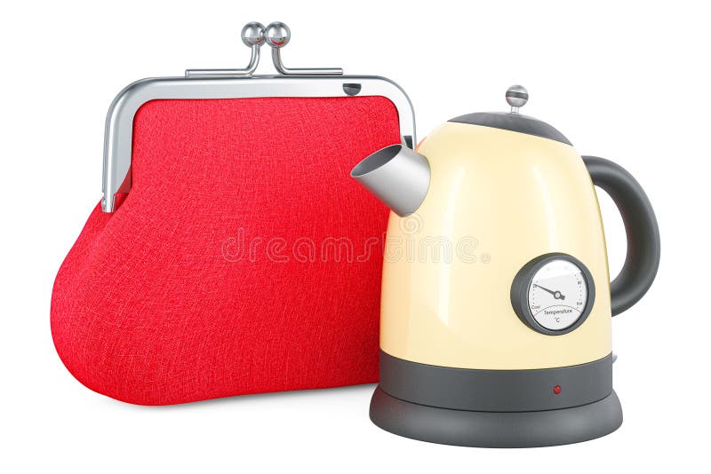 https://thumbs.dreamstime.com/b/purse-coin-electric-kettle-d-rendering-isolated-white-background-271761705.jpg