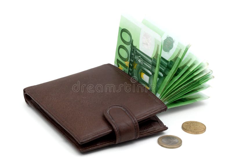 Purse with money royalty free stock images