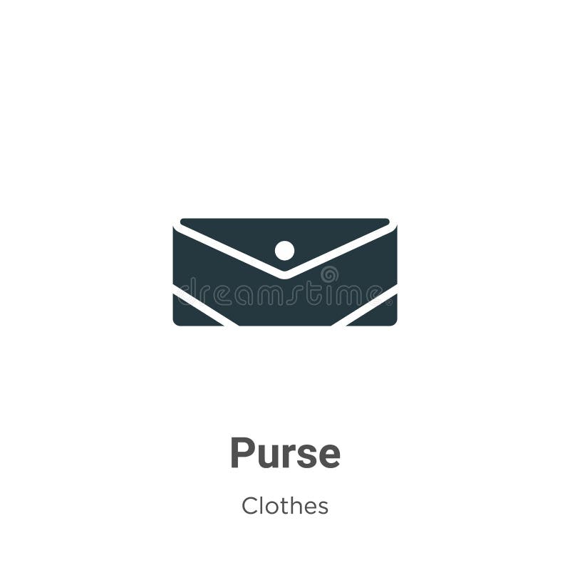 Purse Vector Icon on White Background. Flat Vector Purse Icon Symbol Sign from Modern E Commerce