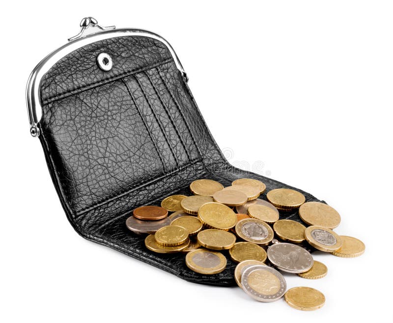 Two Purses and European Coins Stock Photo Image of coin, purse 34053920