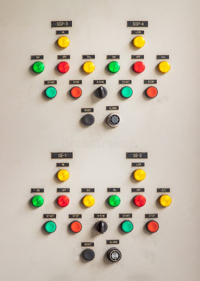 Push Button and Selector Switch of Control Panel of a Building Stock