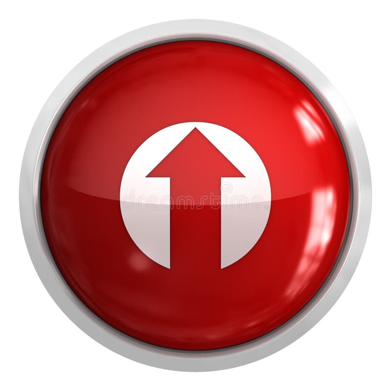 Push button - upload concept , 3d rendered image