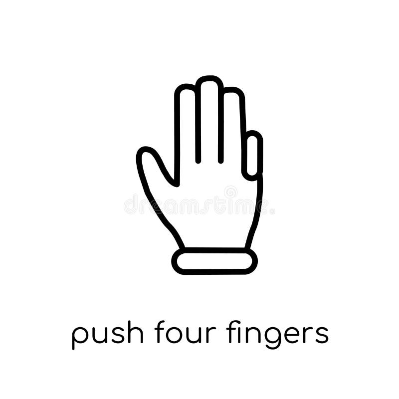 Push All Fingers To Slide and Expand Icon. Trendy Modern Flat Li Stock ...