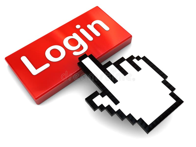 Push login button royalty free illustration