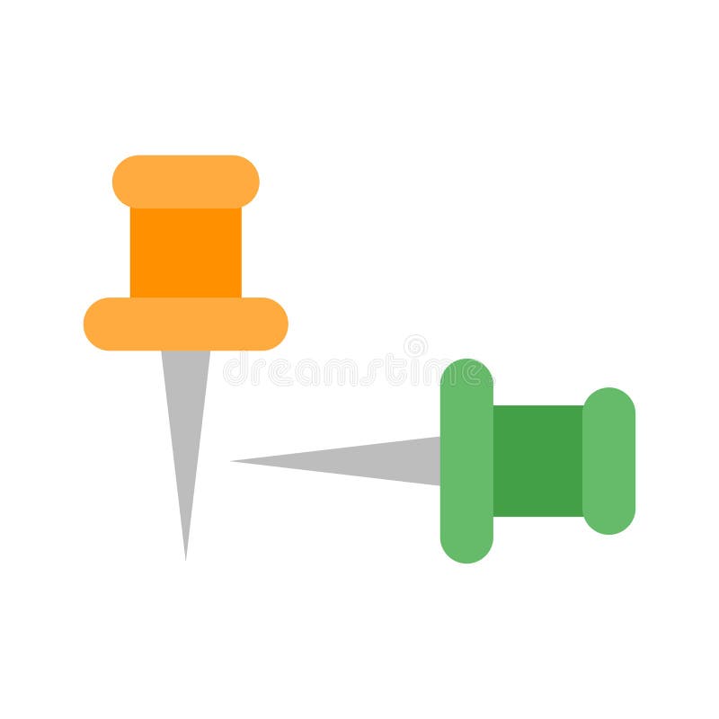 Push pins icon isolated on white background royalty free illustration