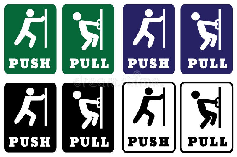 Push and pull door icon Royalty Free Vector Image