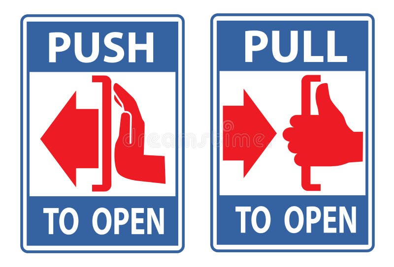 Push and pull door icon Royalty Free Vector Image