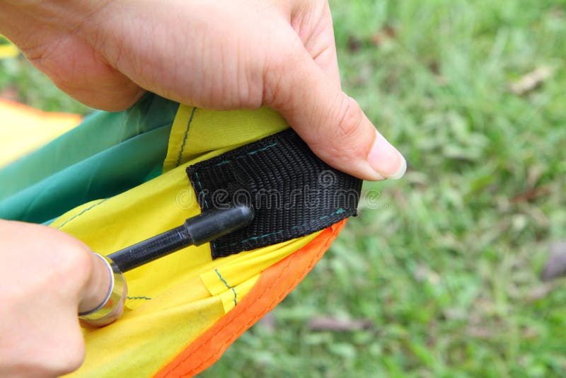 Push the Tent Pole To Socket of Tent Stock Image Image of tent, safety 59444097