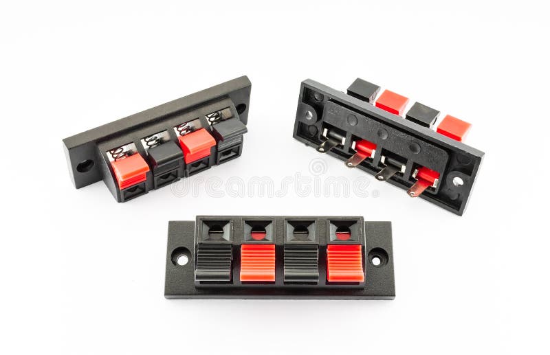 Push Type Speaker Connectors Stock Photo Image of music, equipment