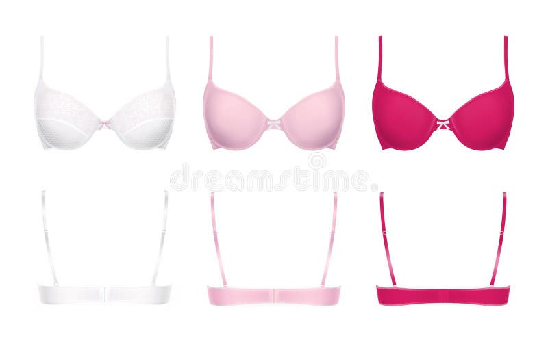 Push-up bras realistic vector illustration