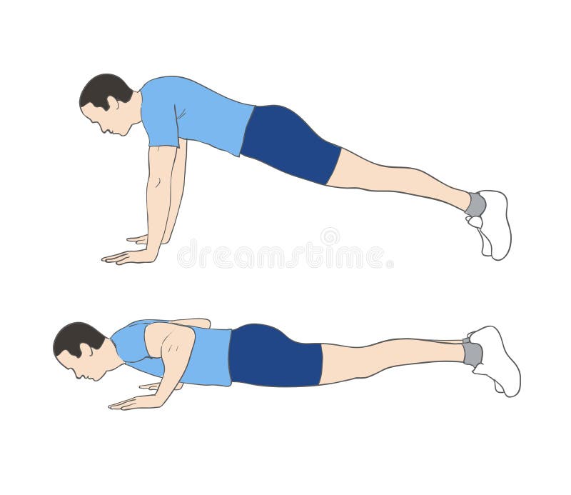 Download and share clipart about Physical Exercise Cartoon Plank Stretching  - Cartoon Doing Push Ups, Find more high qua…